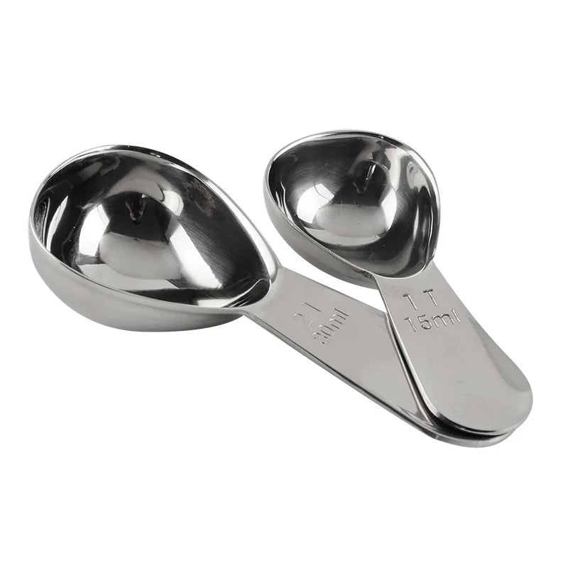 Endurance Stainless Steel Coffee Scoops & Measuring Spoons Coffeeware, Exact Ergonomic Tablespoon - 1 Tbsp or 2 Tbsp