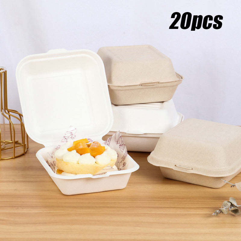 10/20pcs Disposable Bento Food Containers Baking Dessert Cake Bowl packaging Burger Snack Boxes Microwavable Home  Lunchbox