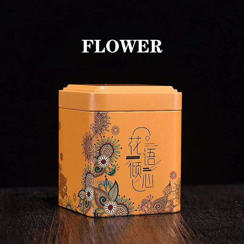 Mini Square Jar Tea Tinplate Box Creative Universal Cans Small Tea Cans Candy Scented Green Tea Storage Box