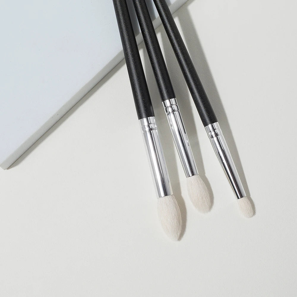 Shinedo 3 Pcs Goat Hair Tapered Crease Blending Brush Eyeshadow Make Up Cosmetic Kit Maquiagem Smudge Eye Makeup Brushes