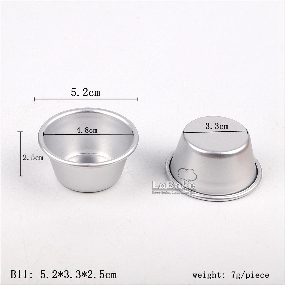 10pcs/lot Various cups design aluminum alloy cake cup moulds cheese cupcake pan jelly tart mold pudding tin for oven bakeware