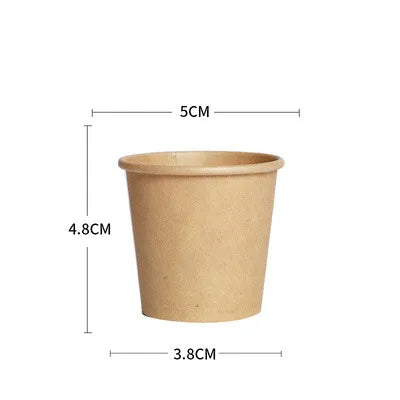 100pcs/pack 2.5oz Paper Cup White/Kraft Disposable Cup Small Mini Coffee Cup