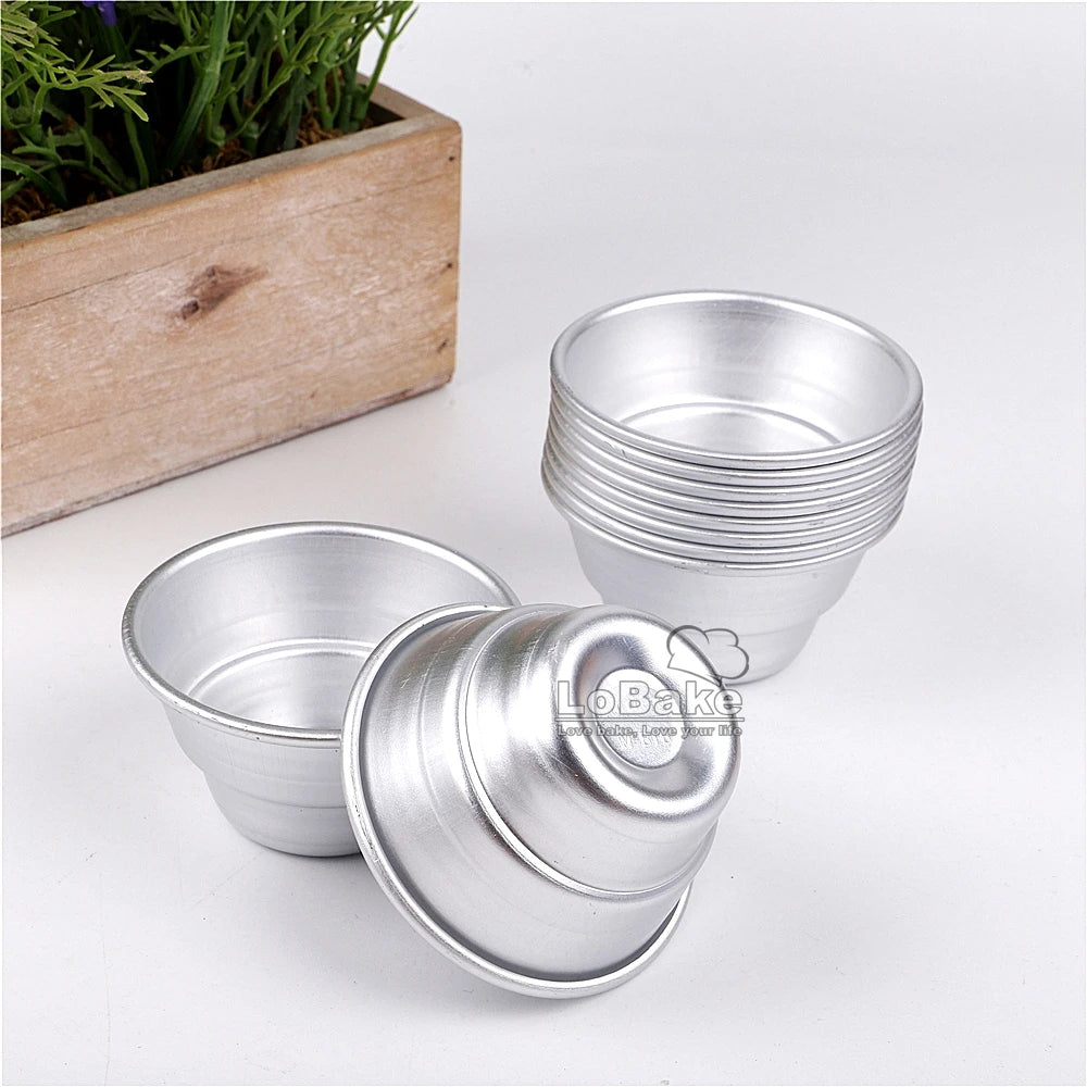 10pcs/lot Various cups design aluminum alloy cake cup moulds cheese cupcake pan jelly tart mold pudding tin for oven bakeware