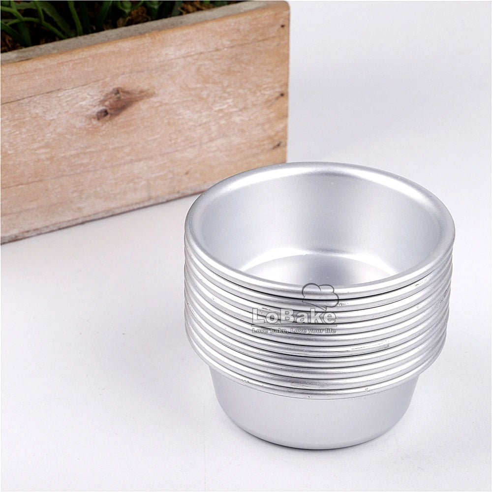 10pcs/lot Various cups design aluminum alloy cake cup moulds cheese cupcake pan jelly tart mold pudding tin for oven bakeware