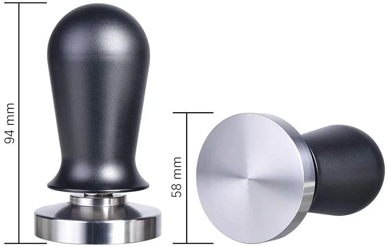 Calibrated Espresso Coffee Tamper 30lb Spring Loaded Elastic Coffee Tamper Aluminum/Wooden Stainless Steel Coffee Powder Hammer