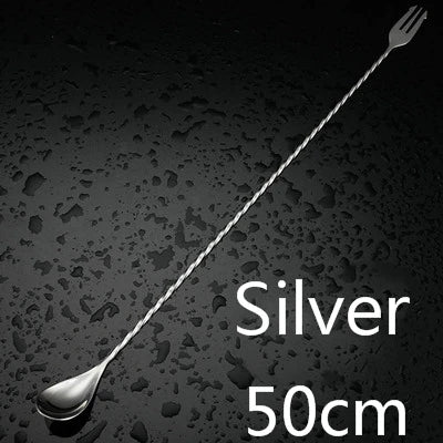 Cocktail Spoon Bar Spoon Stainless Steel Mixing Spiral Pattern Bar Teadrop Spoon  Bar Tool Bartender Tools