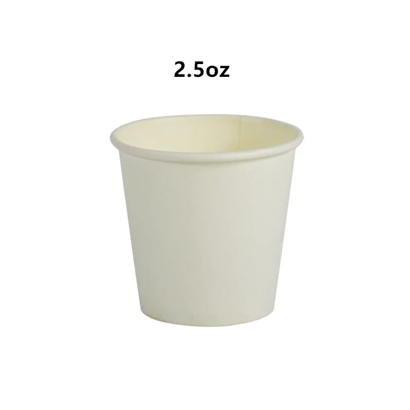 100pcs/pack 2.5oz Paper Cup White/Kraft Disposable Cup Small Mini Coffee Cup