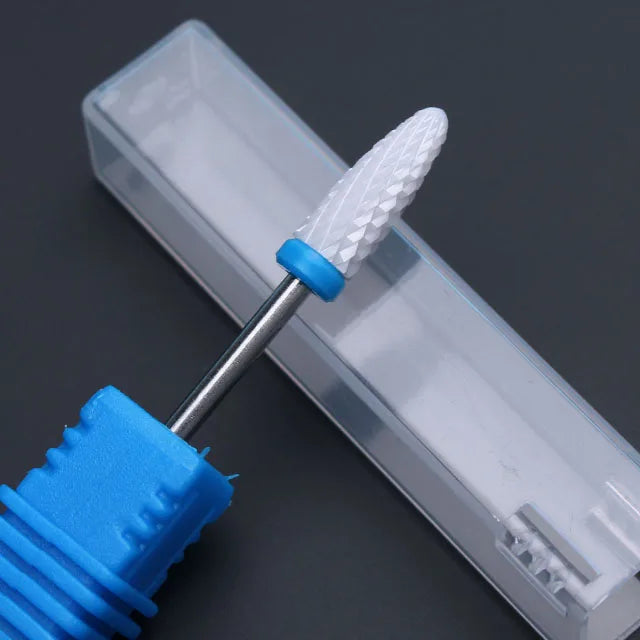 Ceramic Milling Cutter Manicure Nail Drill Bits Electric Nail Files Pink Blue Grinding Bits Mills Cutter Burr Accessories