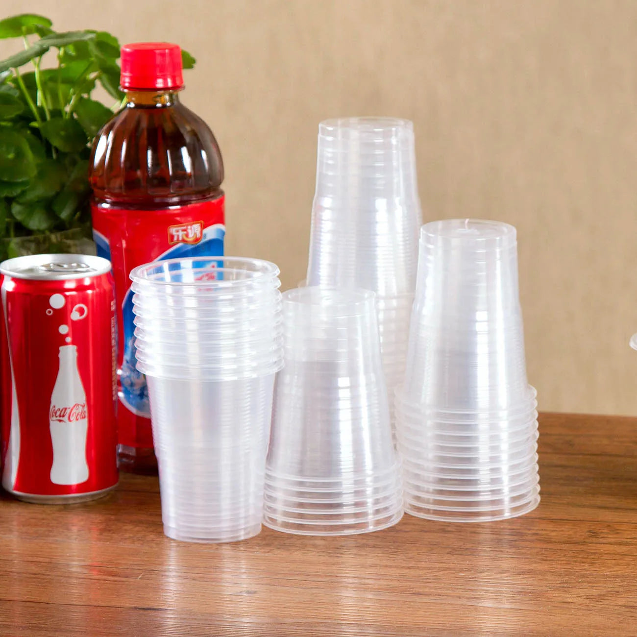 50/100 Pcs Transparent Plastic Disposable Cup Party 8 Oz Small Wine Glass Transparent Durable Drinking Cup Tea Cup Coffee Cups