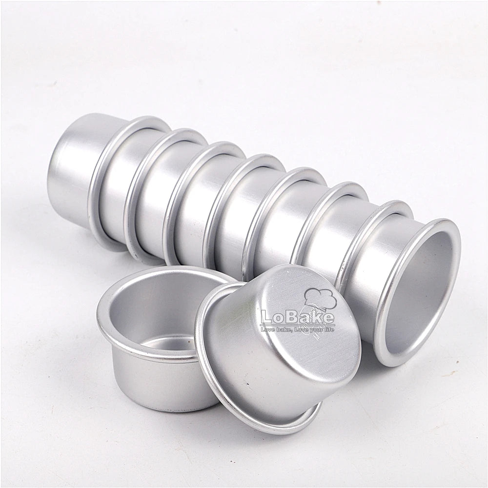 10pcs/lot Various cups design aluminum alloy cake cup moulds cheese cupcake pan jelly tart mold pudding tin for oven bakeware