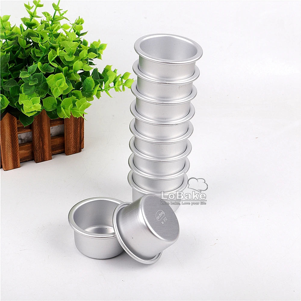 10pcs/lot Various cups design aluminum alloy cake cup moulds cheese cupcake pan jelly tart mold pudding tin for oven bakeware