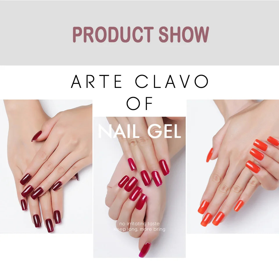 Arte Clavo 15ml Gel Nail Polishes Pink Nude Hybrid Nail Gel Lak Manicure Semi-permanent Enamels Varnish For UV LED Nail Supplies