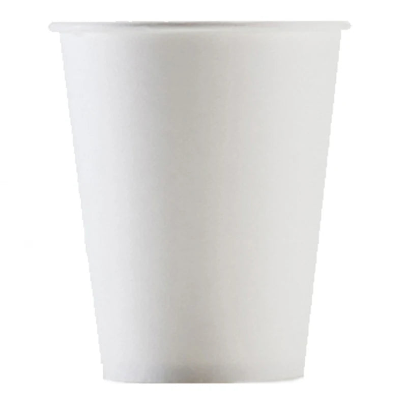 100pcs/Pack 250ml Pure White Paper Cups Disposable Coffee Tea Milk Cup Drinking Accessories Party Supplies Accept Customize