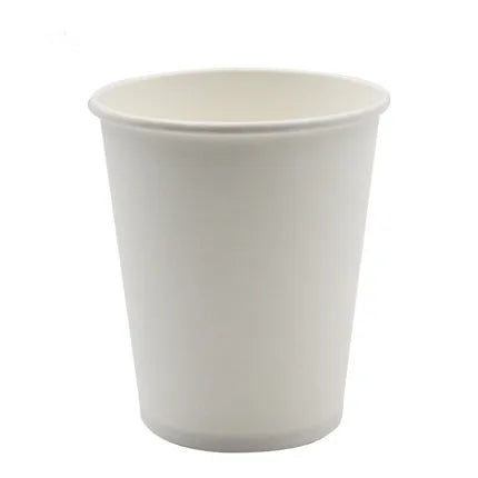 100pcs/Pack 250ml Pure White Paper Cups Disposable Coffee Tea Milk Cup Drinking Accessories Party Supplies Accept Customize