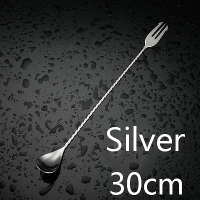 Cocktail Spoon Bar Spoon Stainless Steel Mixing Spiral Pattern Bar Teadrop Spoon  Bar Tool Bartender Tools