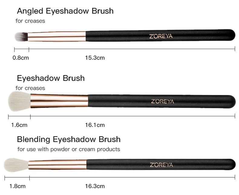 ZOREYA Black Makeup Brushes Set Natural Hair Brushes Foundation Powder Eyebrow Contour Eyeshadow Make Up Brushes maquiage