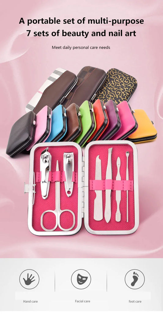 7 Piece Beauty Tool Kit Portable Perfect On The Go Size Set