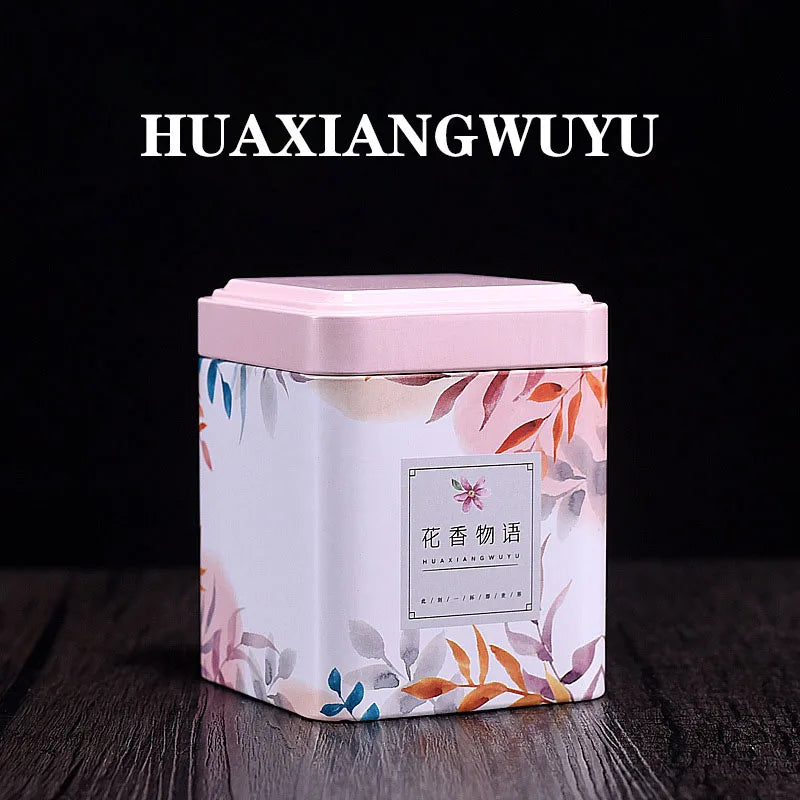 Mini Square Jar Tea Tinplate Box Creative Universal Cans Small Tea Cans Candy Scented Green Tea Storage Box