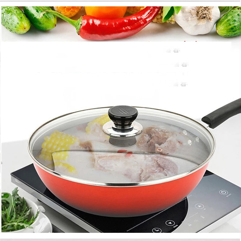 16cm/18cm/20cm/22cm/24cm/26cm/28cm/30cm/32cm/34cm/36cm/38cm/40cm Tempered Glass Pot Wok Lid