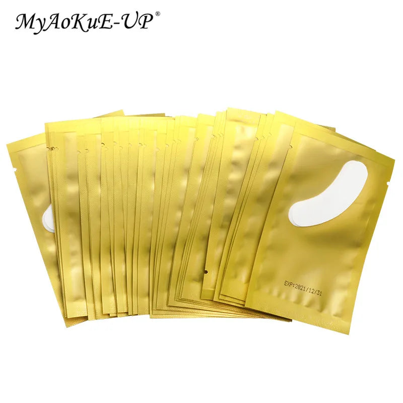 50 Pair Small Eye Pads Eyelash Extension Patches Tips Sticker Wraps Cosmetic Tools Makeup For Grafting Eyelash Pad Gel Patch