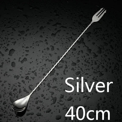 Cocktail Spoon Bar Spoon Stainless Steel Mixing Spiral Pattern Bar Teadrop Spoon  Bar Tool Bartender Tools