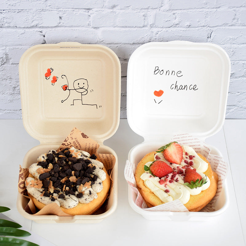 10/20pcs Disposable Bento Food Containers Baking Dessert Cake Bowl packaging Burger Snack Boxes Microwavable Home  Lunchbox