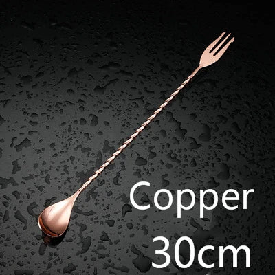 Cocktail Spoon Bar Spoon Stainless Steel Mixing Spiral Pattern Bar Teadrop Spoon  Bar Tool Bartender Tools