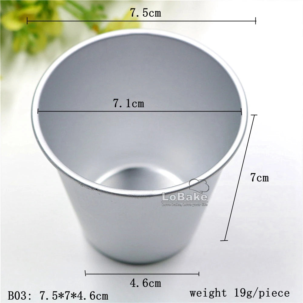 10pcs/lot Various cups design aluminum alloy cake cup moulds cheese cupcake pan jelly tart mold pudding tin for oven bakeware