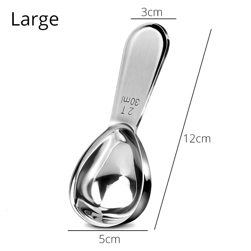 Endurance Stainless Steel Coffee Scoops & Measuring Spoons Coffeeware, Exact Ergonomic Tablespoon - 1 Tbsp or 2 Tbsp