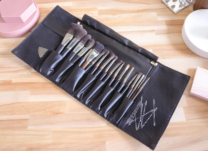 24 Pockets Black Multi-function Makeup Brushes Bag Professional Cosmetic Tools Storage Holder for Brushes dlya kistey organayzer