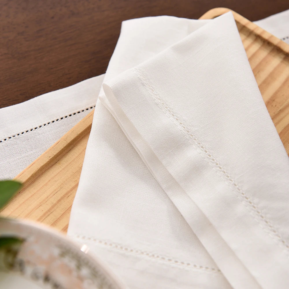 12pcs Linen Party Table Cloth Dinner Napkin Restaurant Home Napkins Wedding Linen Fabric Napkins 4 Size