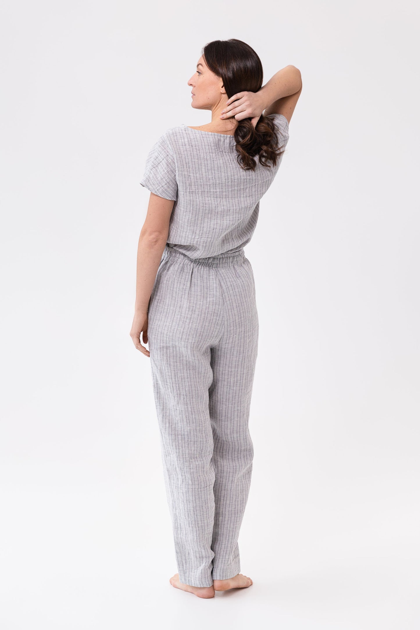 Natural light linen / Natural Linen Pajama set / Linen loungewear /