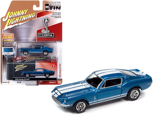 1968 Ford Mustang Shelby GT-350 Acapulco Blue Metallic with White