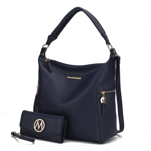 Ophelia Vegan Leather Women Hobo Bag with Wallet