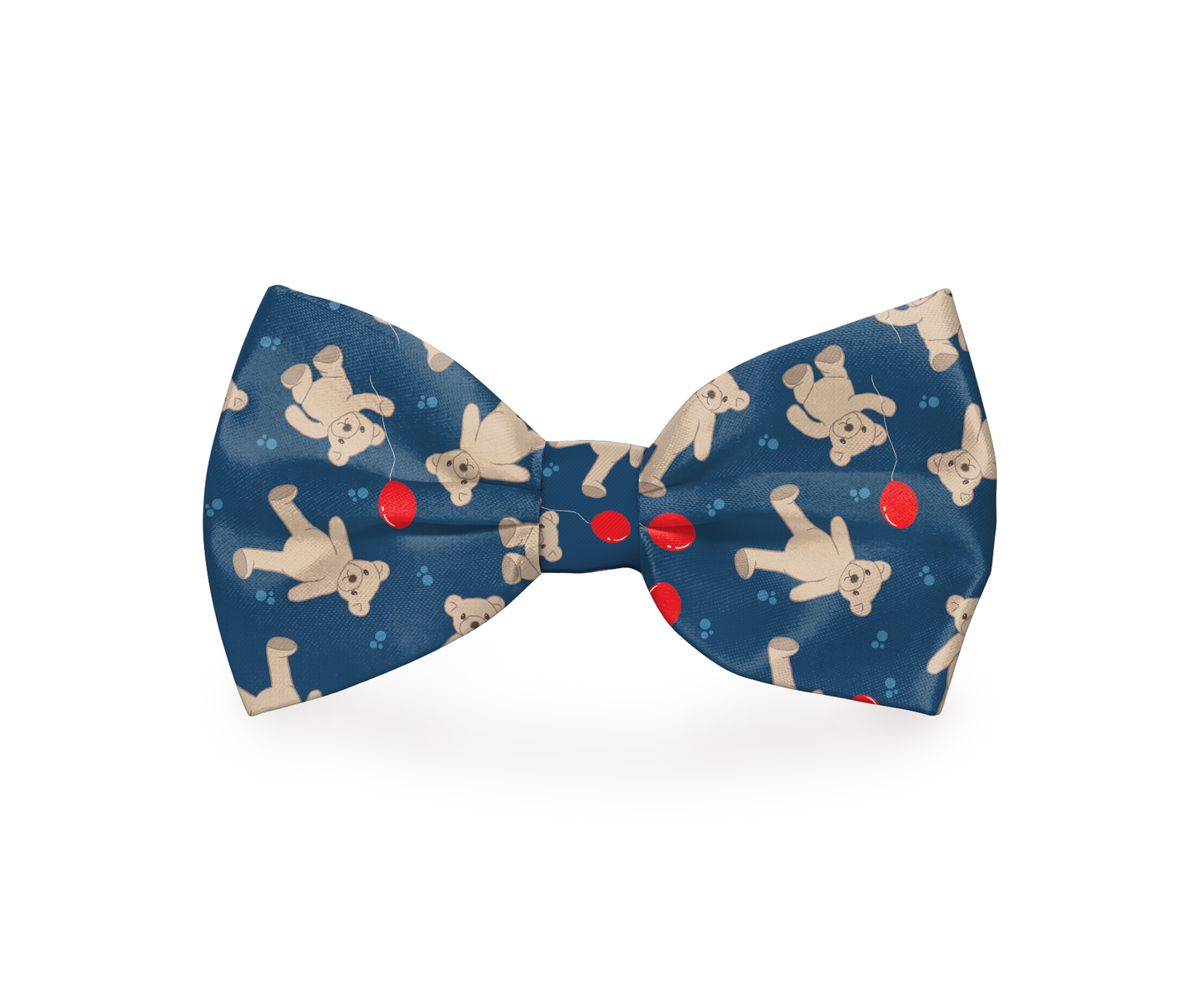 Teddy Bear Dog Bow Tie Blue