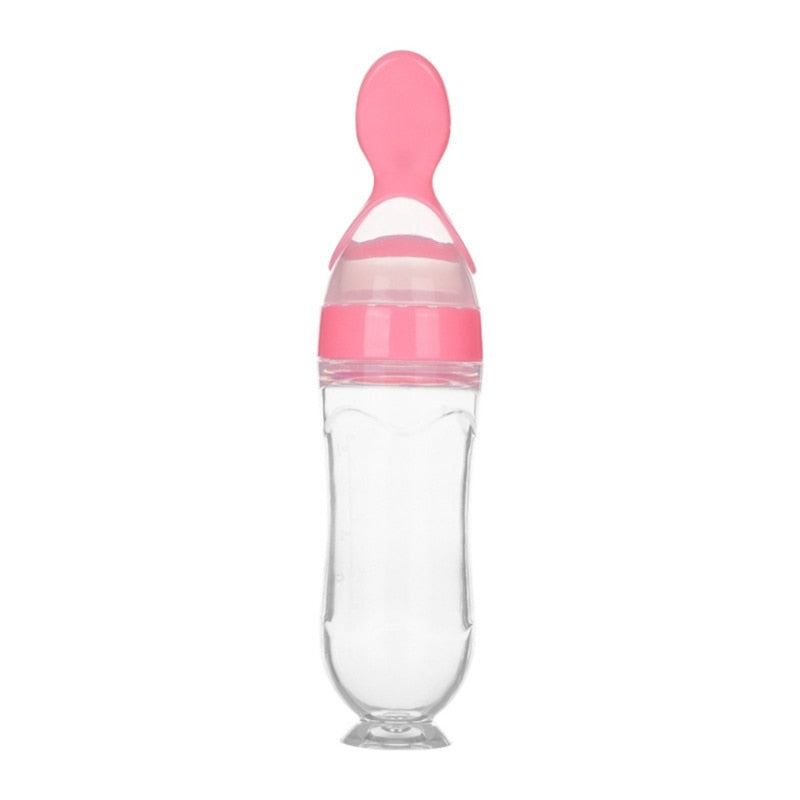 Silicone Squeeze Baby Feeding Bottle