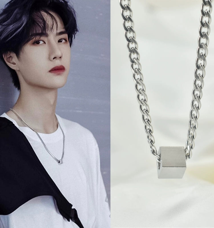 Same Style as Wang Yibo Unique Harajuku Pendant Necklace