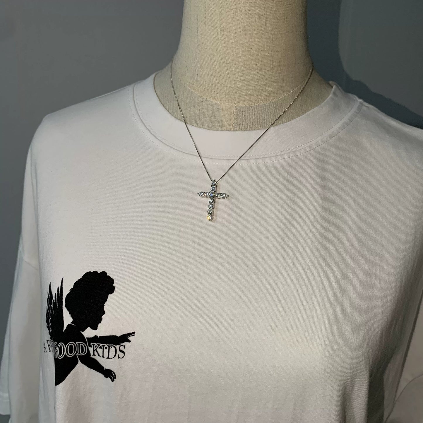 Couple Clavicle Chain Jewelry Sterling Silver Cross Pendant