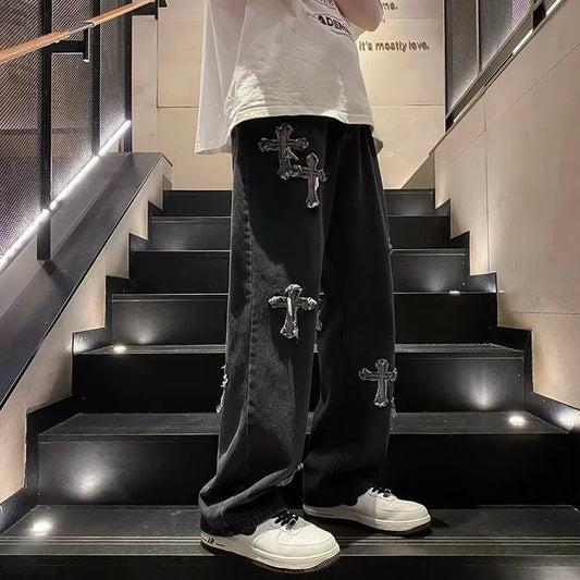 Fashion Brand Cross Spring and Summer Washed Hiphop Jeans