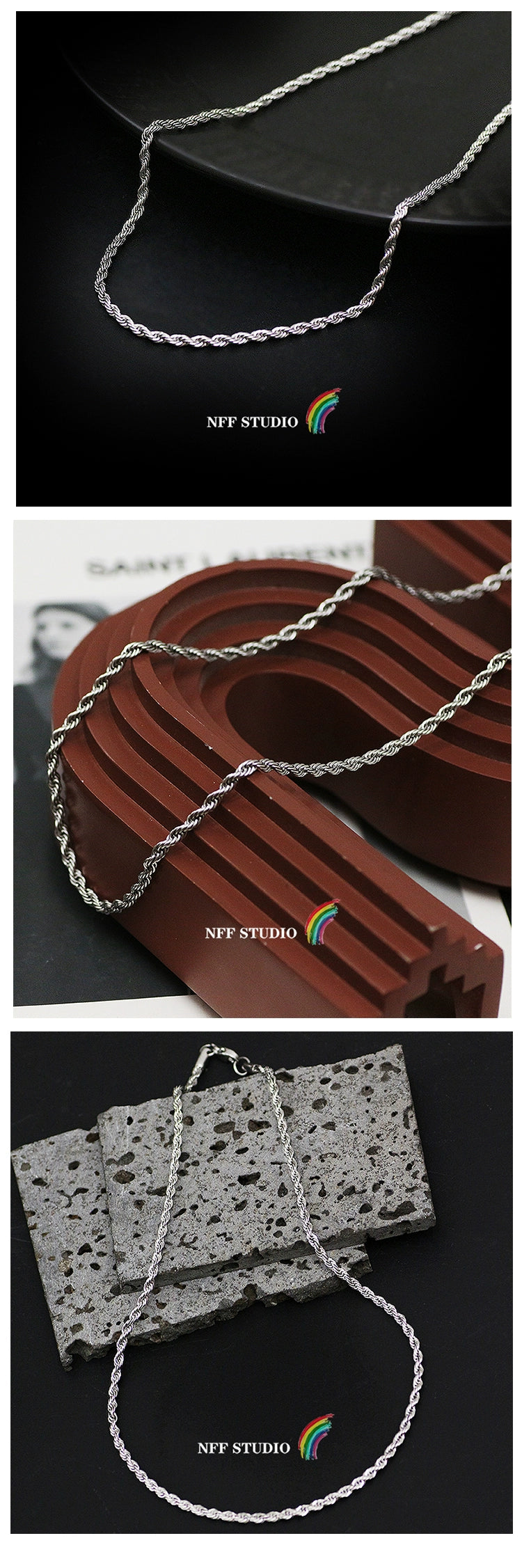 INS Hip-Hop Titanium Steel Men's Minimalist European and American Style Street Necklace