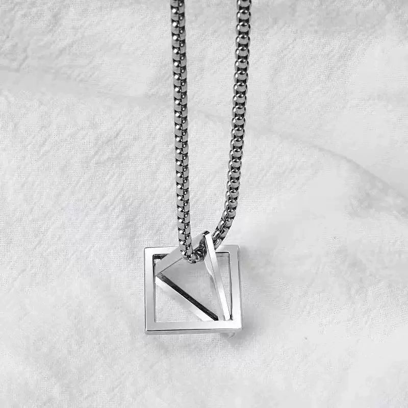 Easiest for Match Disco Jumping Stylish Men's Necklace Pendant Ins Hip Hop Titanium Steel Pendant Sweatshirt Chain Female Fashion Accessories/Ornaments