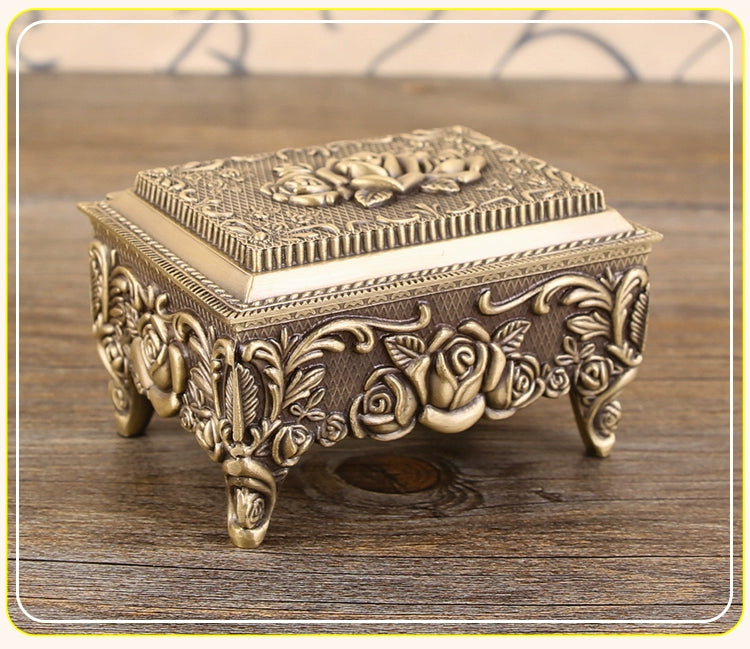 European-Style Metal Rectangular Ancient Tin High-Grade Storage Box