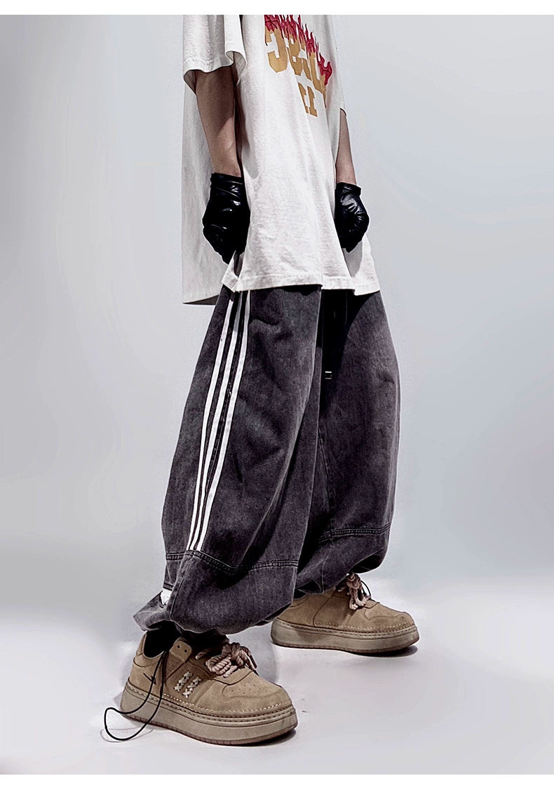 Uucscc Three-Bar Motion Japanese Style Workwear Ankle-Length Pants