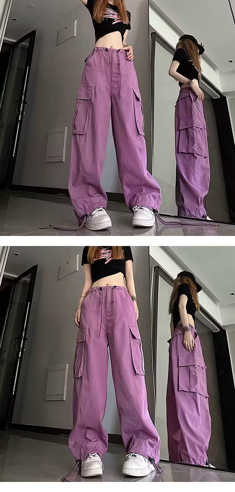 Parachute Men's and Women's Casual Wide Leg Purple Cargo Pants