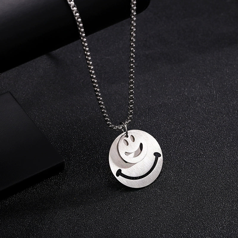 Easiest for Match Disco Jumping Stylish Men's Necklace Pendant Ins Hip Hop Titanium Steel Pendant Sweatshirt Chain Female Fashion Accessories/Ornaments