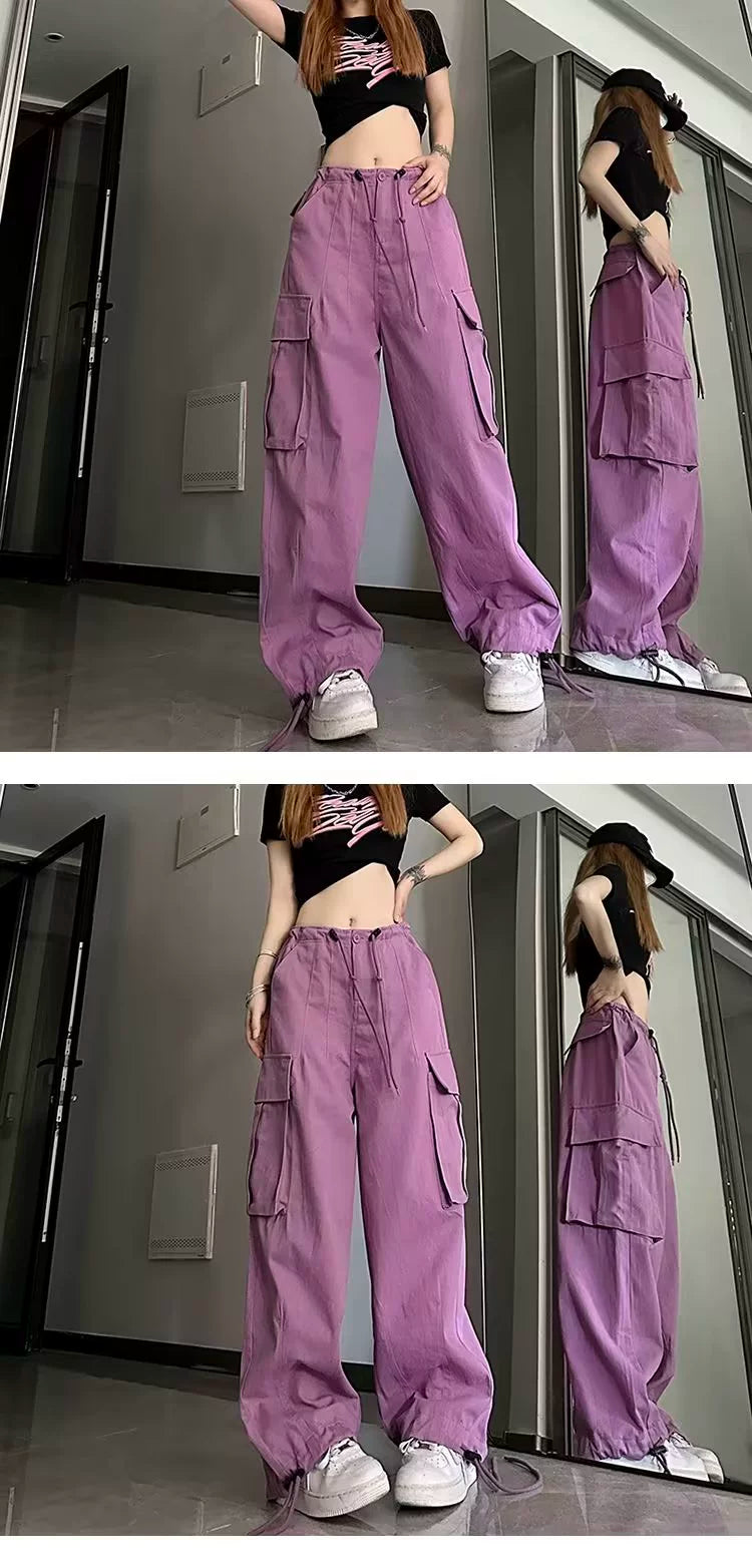 Parachute Men's and Women's Casual Wide Leg Purple Cargo Pants