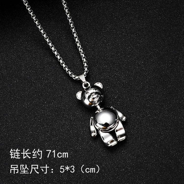 Easiest for Match Disco Jumping Stylish Men's Necklace Pendant Ins Hip Hop Titanium Steel Pendant Sweatshirt Chain Female Fashion Accessories/Ornaments