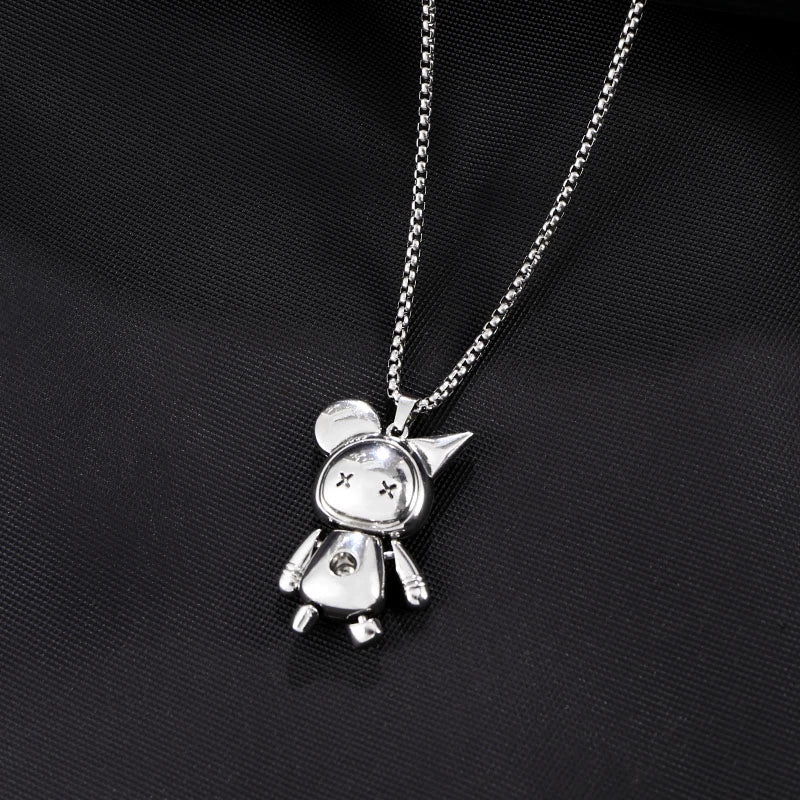 Easiest for Match Disco Jumping Stylish Men's Necklace Pendant Ins Hip Hop Titanium Steel Pendant Sweatshirt Chain Female Fashion Accessories/Ornaments