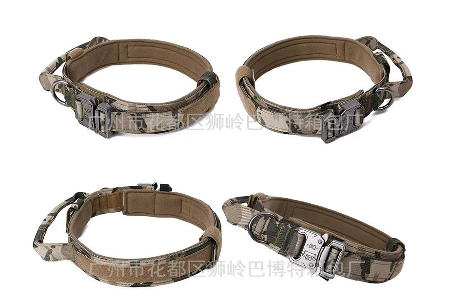 Tactical Outdoor Traction Malinois Golden Retriever/German Shepherd Dog Collar