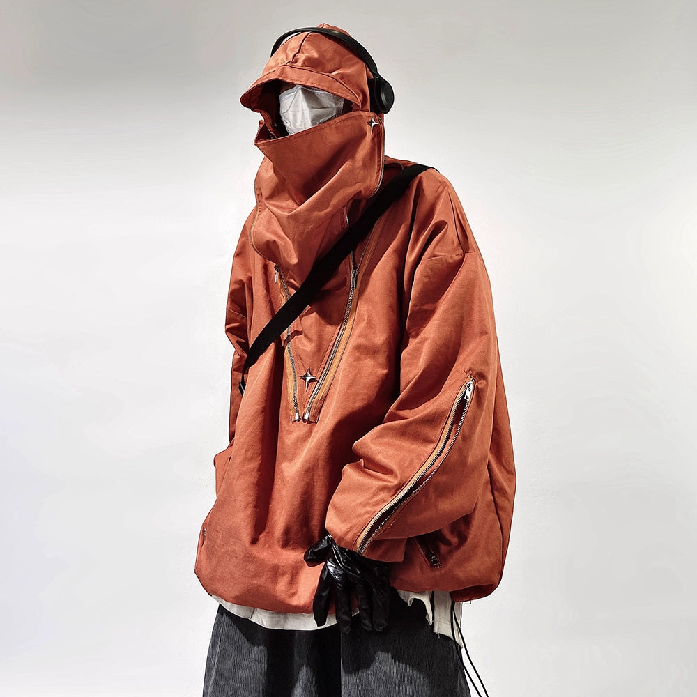 Uucscc Spring Function Loose Hooded Jacket